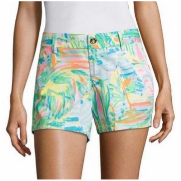 Lilly Pulitzer Pants - Lilly Pulitzer Callahan Shorts Multi Sea Salt and Sun Print Womens 4 Preppy Cute